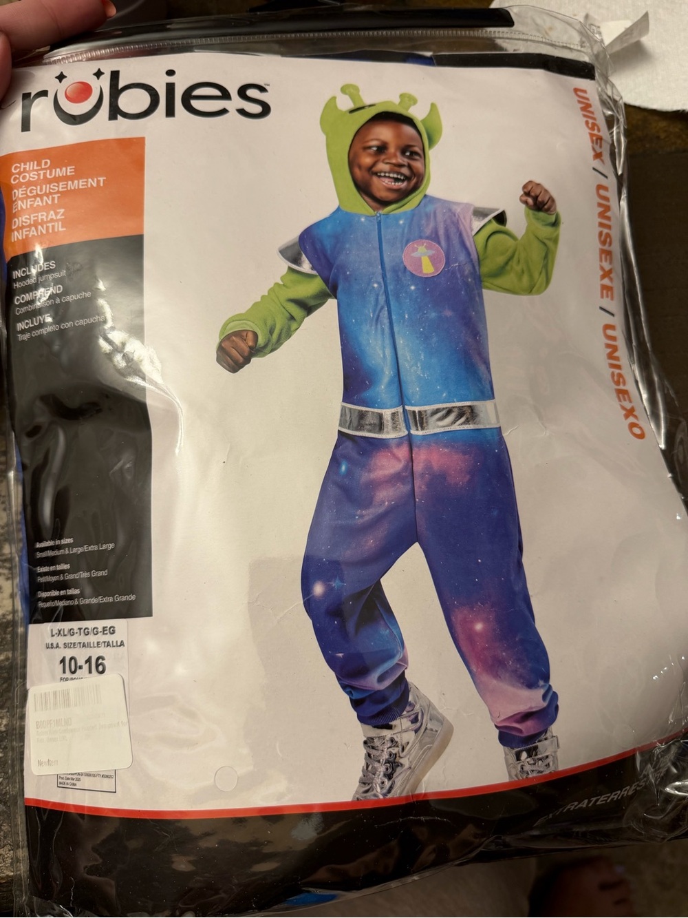 Rubie's Galaxy Alien Costume in Blue, Purple and Green